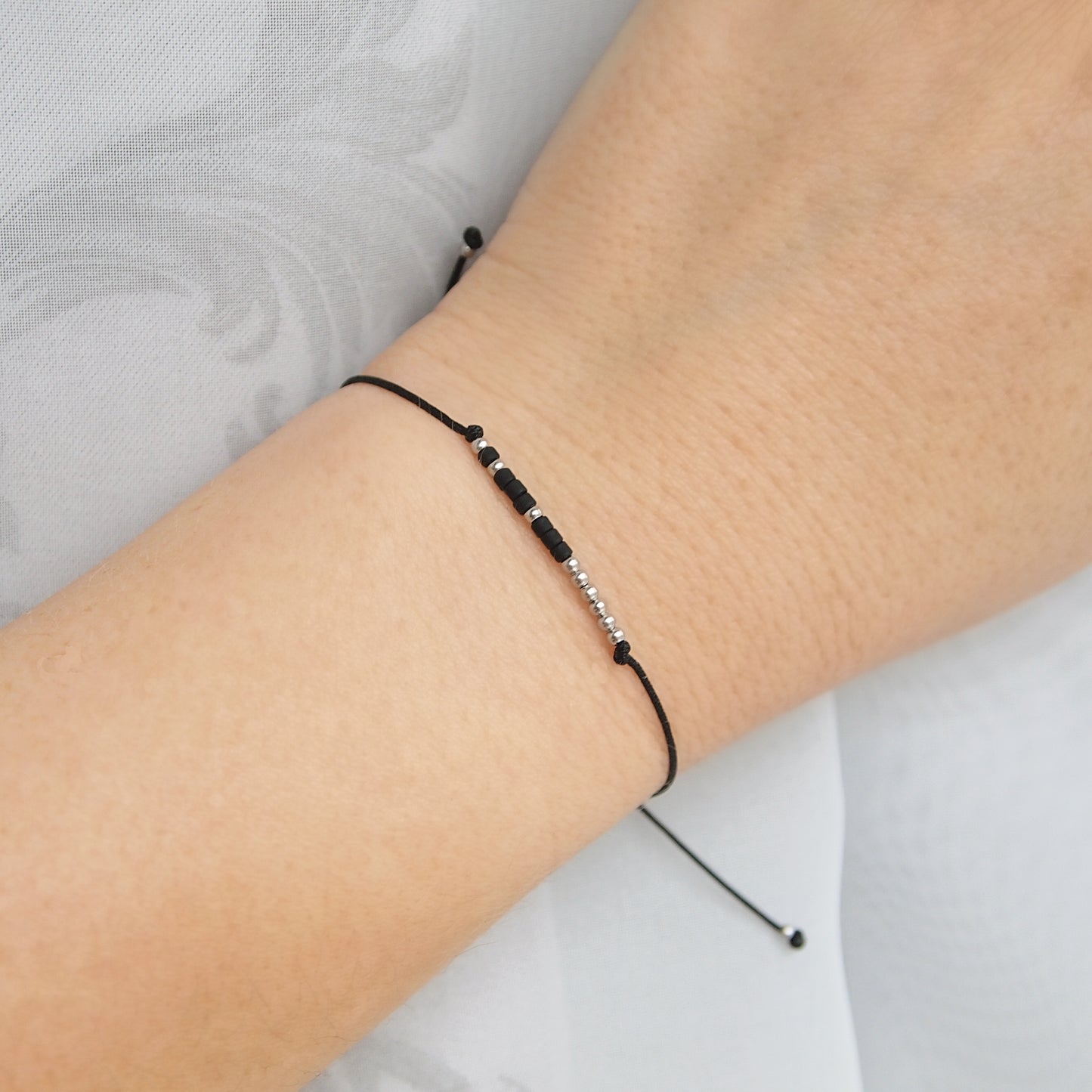 custom morse code bracelet, personalized meaningful gift