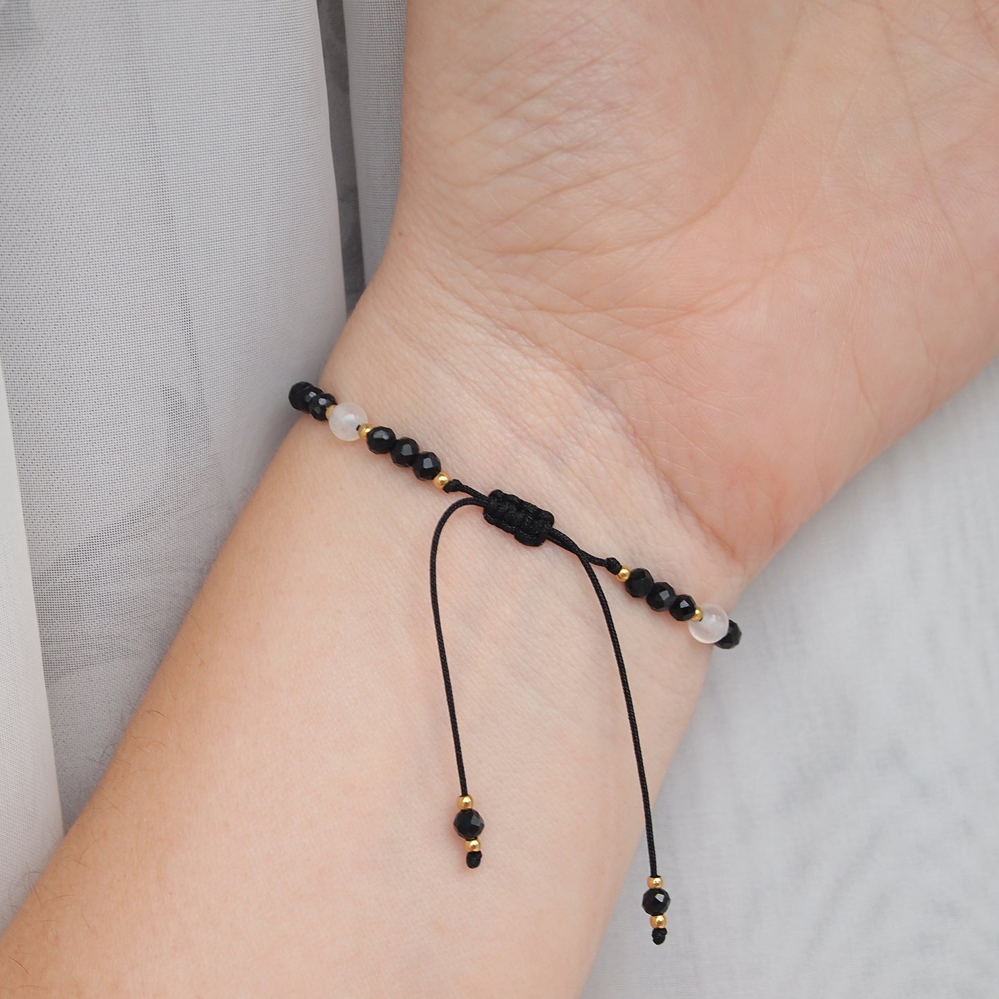 adjustable gemstone bracelet