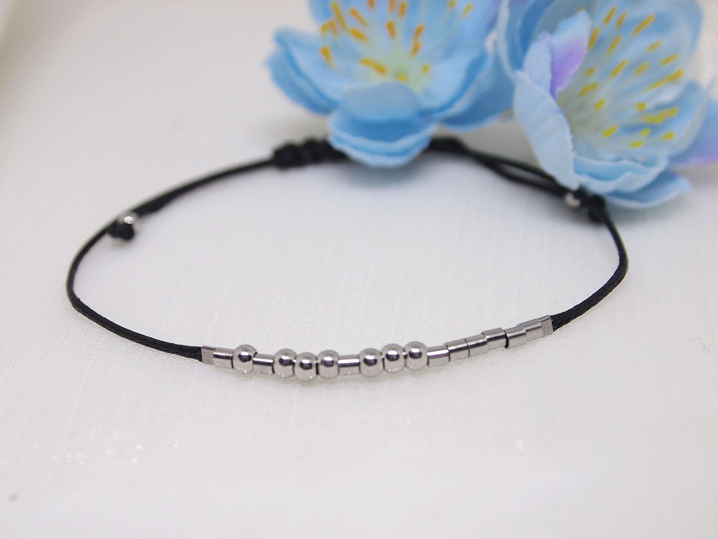 personalized morse code bracelet, set for couples