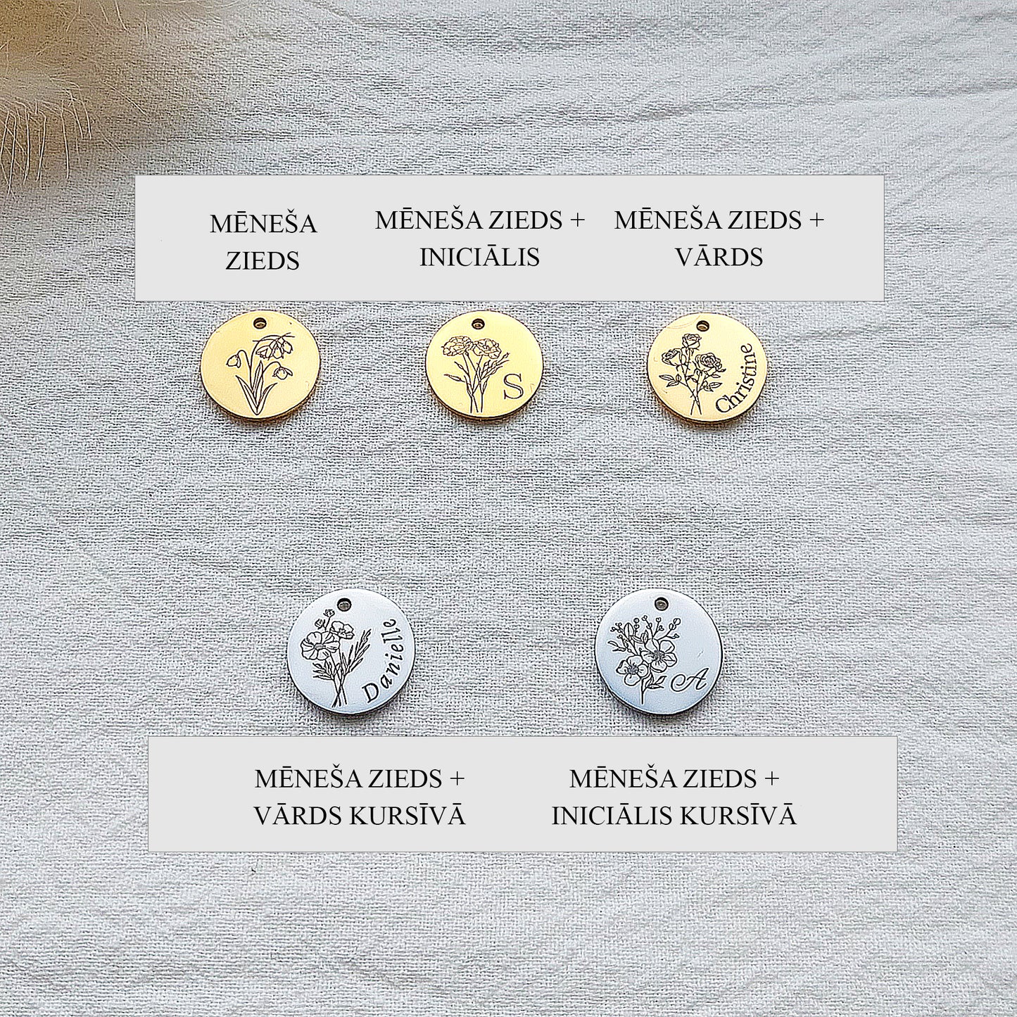 Mēneša zieda un melnā turmalīna kaklarota