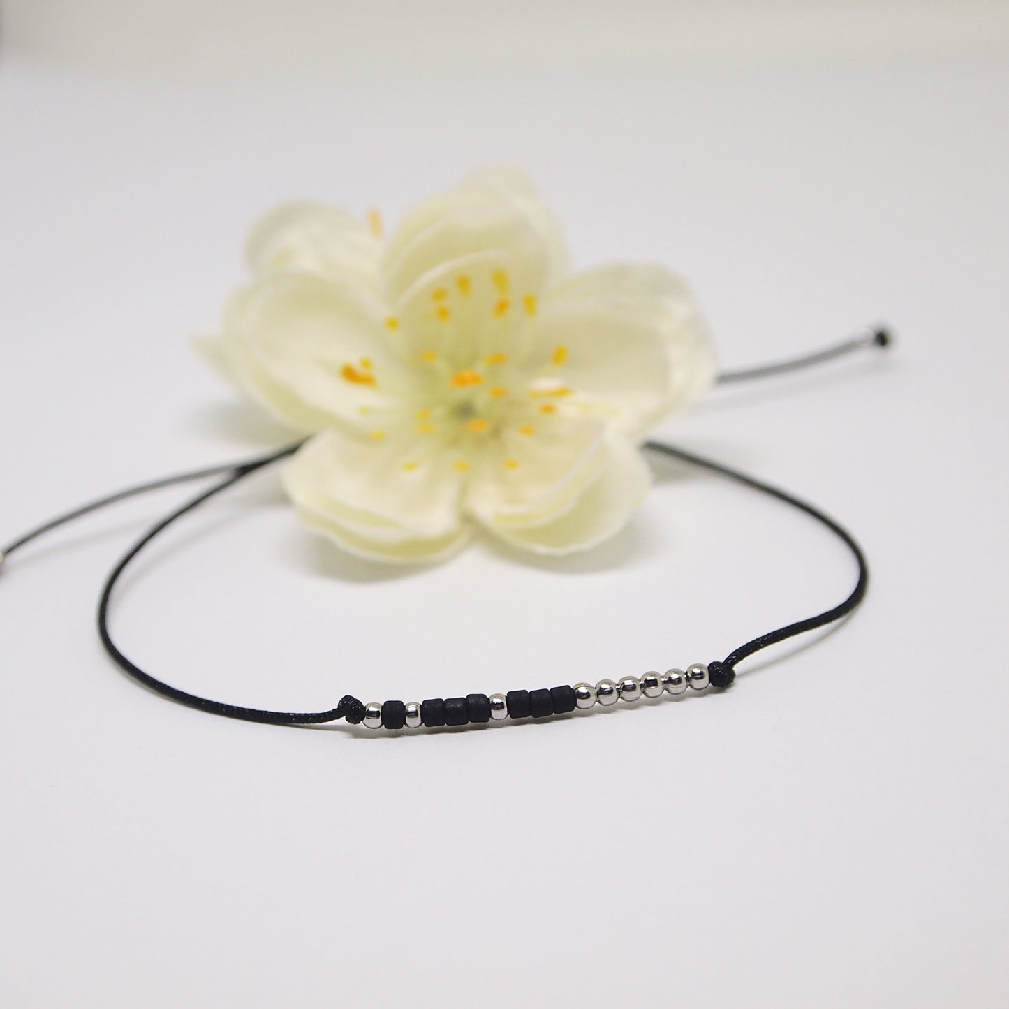dainty personalized bracelet with morse code, perfect meaningful gift