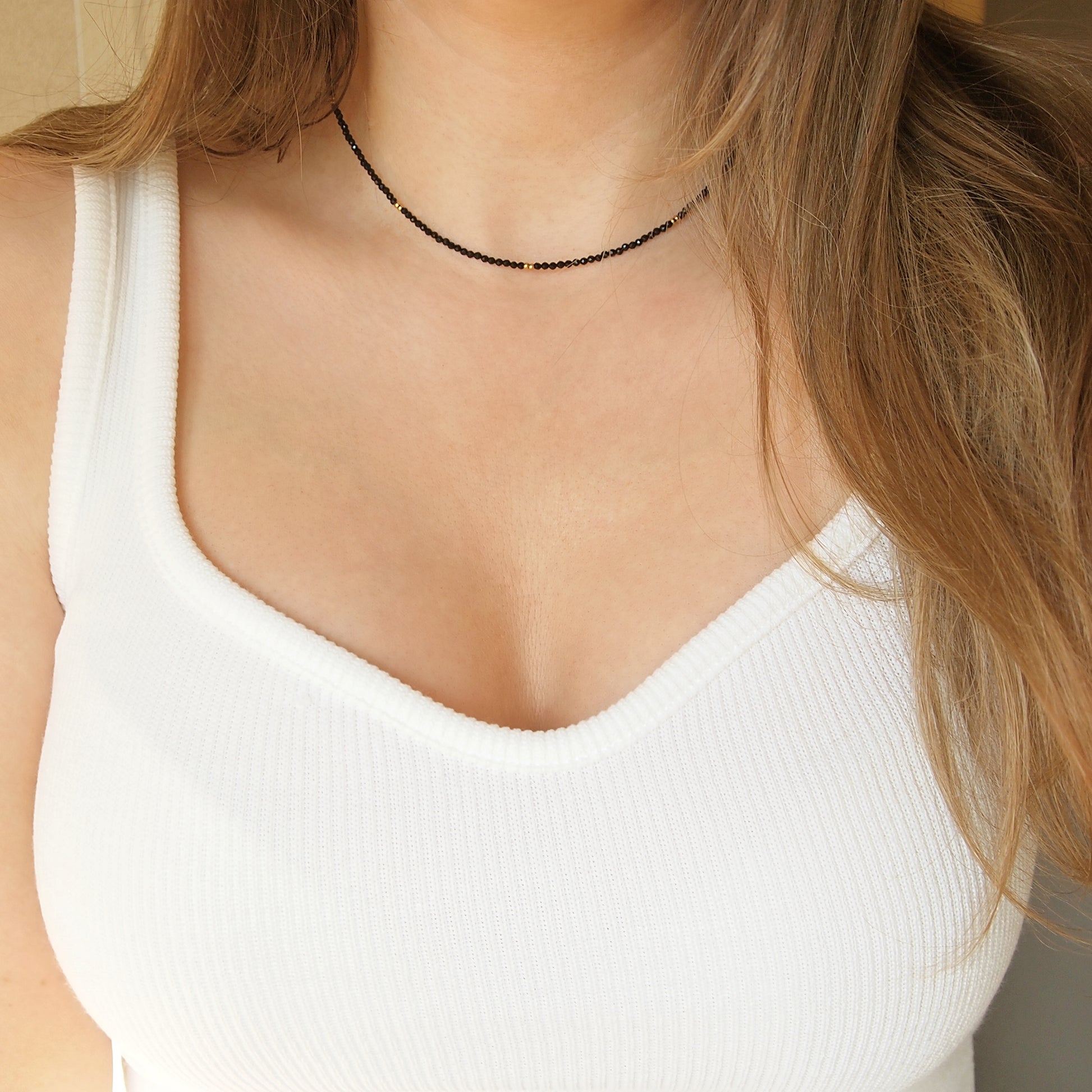 minimalist gemstone jewelry, woman necklace