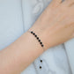 minimalist black tourmaline bracelet on cord
