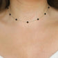 very fine beaded black tourmaline choker, necklace for woman