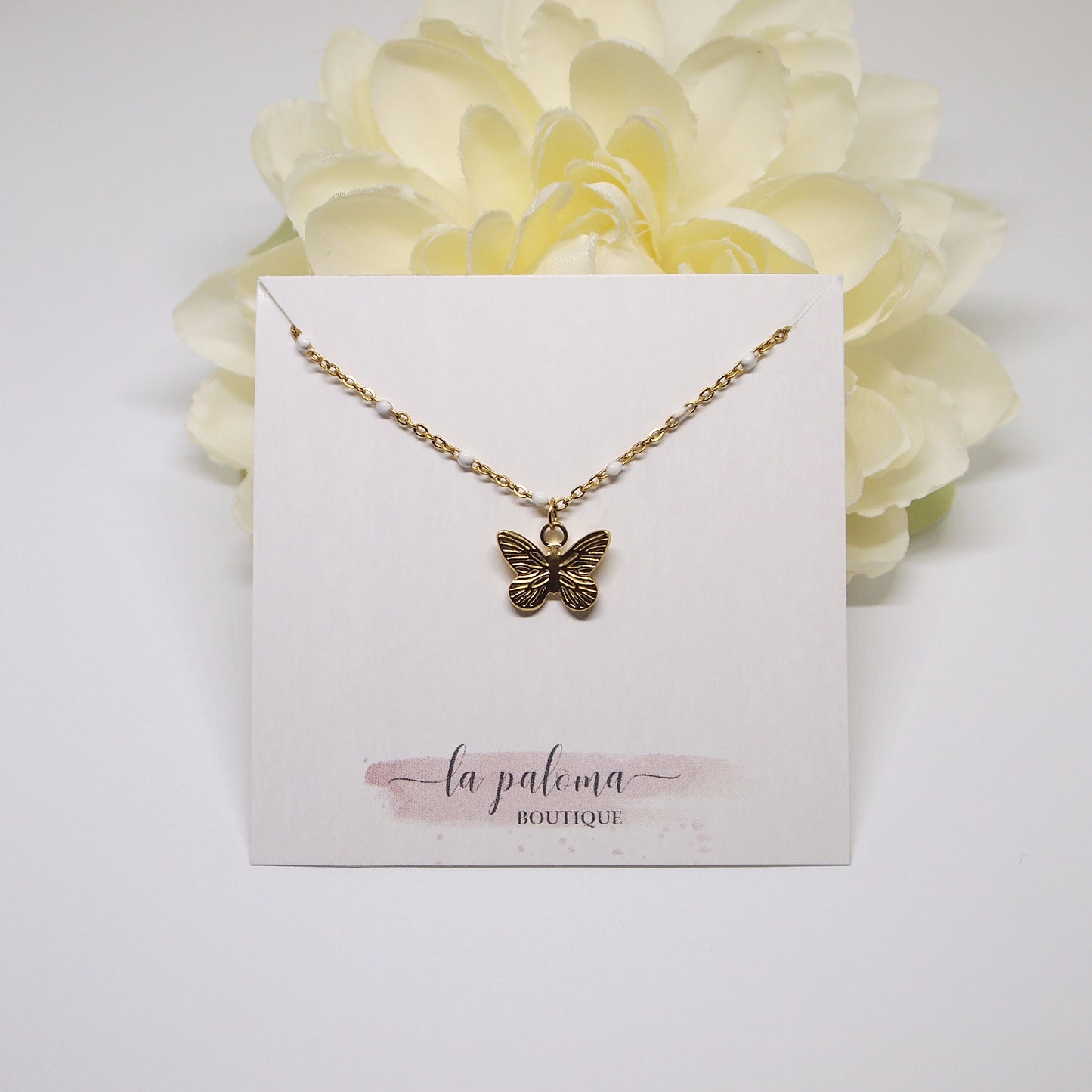 dainty butterfly necklace for everyday