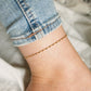 dainty gold woman anklet