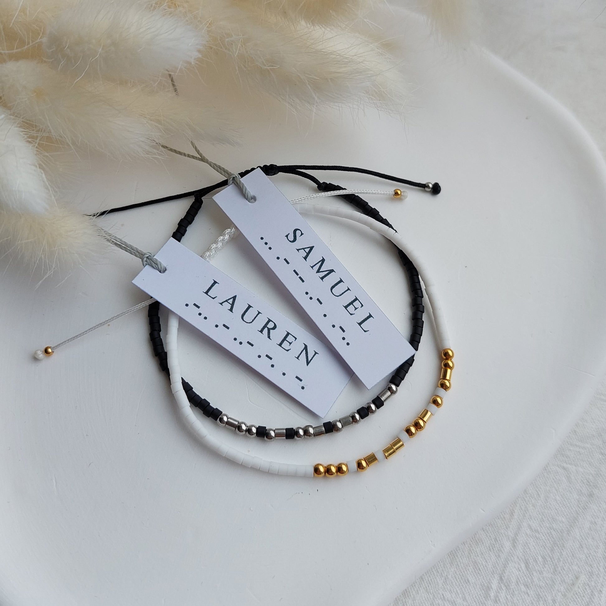 morzes koda rokassprādzes pāriem, dāvana viņam